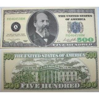 Set of 10 Bills Five Hundred Dollar Bill