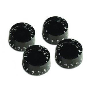  4 x Speed Knobs Hatbox Guitar Knobs   Amber Black With 