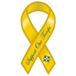  4th ID Support Our Troops Yellow Ribbon Magnet Automotive