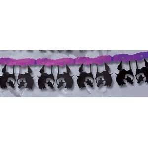 12 Witch on Broom Garland