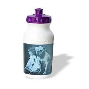   Slides   Little Girl and her Pet Bulldog Cyan   Water Bottles Sports