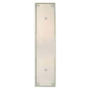   Nickel   12 Height Solid Brass Knoxville Pull Plate