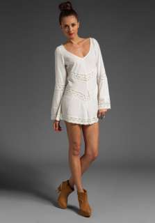 Free People On The V Crochet Tunic Top L $108  
