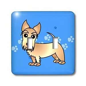 Janna Salak Designs Dogs   Cute Wheaten Scottie   Cartoon Dog   Blue 