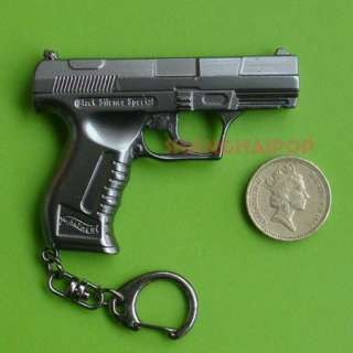 Model Gun Metal Key Chain Charm Pistol Sniper Rifle Toy  