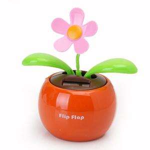 Flip Flap Solar Powered Flower Flowerpot Swing Solar  