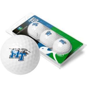   Blue Raiders Top Flite XL Golf Balls 3 Ball Sleeve (Set of 3) Sports