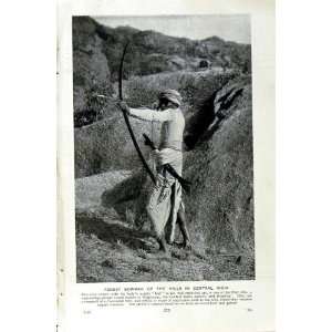    c1920 FOREST BOWMAN ARCHER INDIA BHIL TRIBE MYRIAD