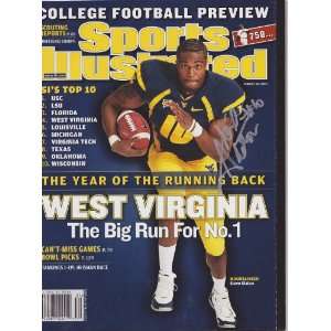 com Steve Slaton signed autographed Sports Illustrated West Virginia 