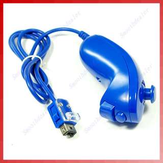 Nunchuck + Remote Wiimote Controller for Wii Blue Skin  