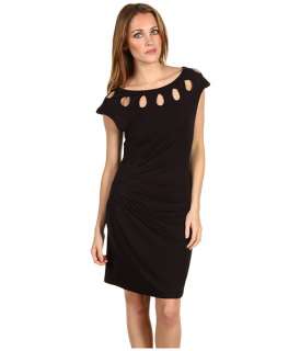 Catherine Malandrino Scoop Neck Dress with Neckline Cut Out Detail 
