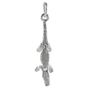  Sterling Silver Small Movable Gecko Pendant Jewelry