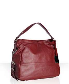 Furla red leather Ametista buckle detail hobo   