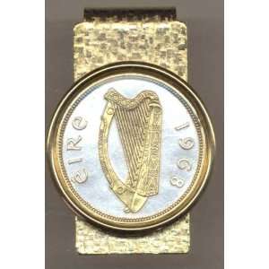   Irish half dollar size Harp, Coin   Money clips