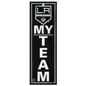  NHL Los Angeles Kings 4 by 13 Inch My Team Wood Sign 