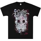 SEETHER Sugar Skull Pattern BLACK T Shirt   CONCERT TOUR ROCK SHIRT 