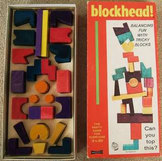   BLOCKHEAD Game 1954 SAALFIELD Are You A BLOCKHEAD? Party Game  