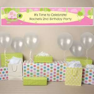    Girl Turtle   Personalized Birthday Party Banner Toys & Games