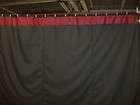 CUSTOM Stage Curtain Divider Partition 10 x 25 Black with Accent Color
