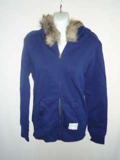 Old Navy Womens Faux Fur Navy Blue Parka Jacket CHOOSE SIZE xs sm med 