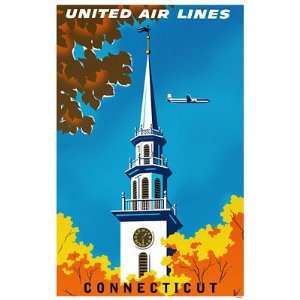  United Air Lines Connecticut Poster