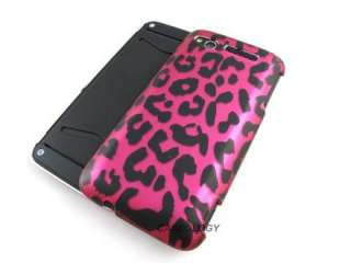   LEOPARD SKIN HARD SHELL SNAP ON CASE COVER HTC MERGE PHONE ACCESSORY