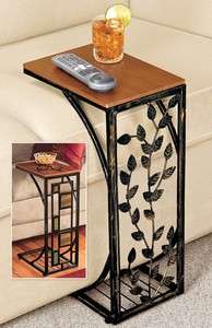 NEW ~ Sofa Couch Side Table TV Tray End Leaf OR Geometric  