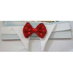 RED Christmas Bowtie Small Fits 10 to 14  Kitchen 