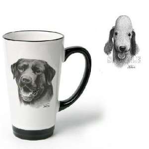   Cup with Bedlington Terrier (Black and white, 6 inch)