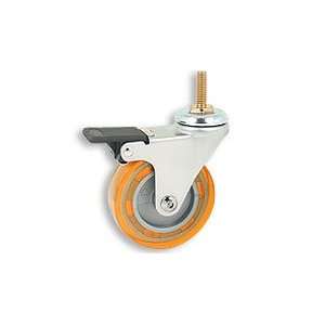  Cool Casters   Profile Caster, Amber Wheel, Satin Chrome 