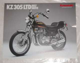 1987 KAWASAKI KZ305 LTD CYCLE DEALER BROCHURE CATALOG  