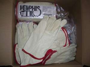 24 new MEMPHIS Industrial Safety Leather Work Lined Drivers Gloves 