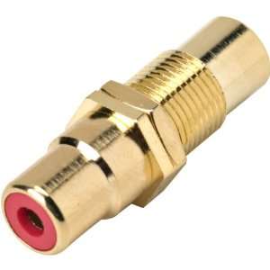   Steren 251 505 10 Single RCA Coupler   Red Band   10 Pack Electronics