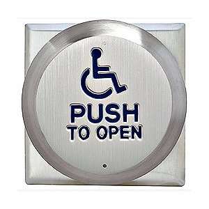  Camden CM 41/4 Wheelchair symbol with Push To Open, blue 