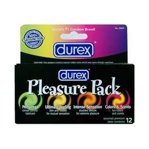  Durex Pleasure Pack, Assorted Styles 12 ea Health 