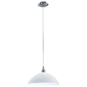   Matte Nickel Lord 3 Lord 3 Single Bulb Pendant with Wiped White Glass
