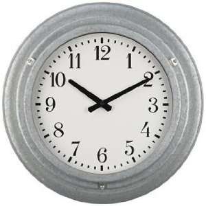  Galvanized Metal 18 Wide Wall Clock