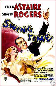 MOVIE POSTER Swing Time Fred Astaire Ginger Rogers 1936  