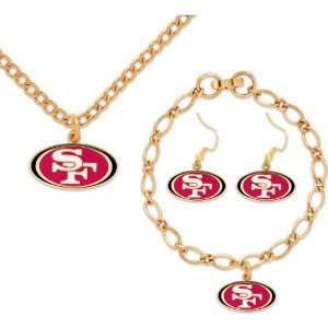 San Francisco 49ers Official Logo Jewelry Gift Set  Sports 