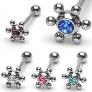  316L Surgical Steel Barbells with 6 Steel Balls around the 