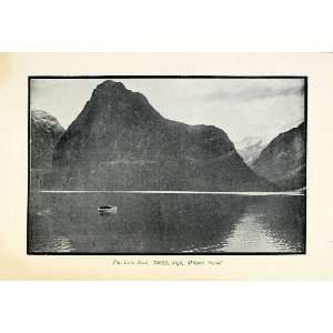  1904 Halftone Print Lion Rock Milford Sound Mountain 