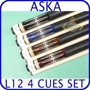   Pool Cue Stick Set Aska L12 4 pool cue sticks
