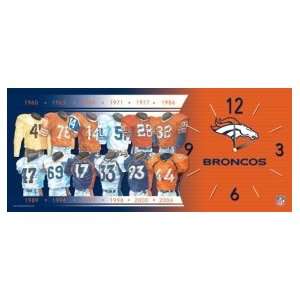  Denver Broncos Uniform History Clock
