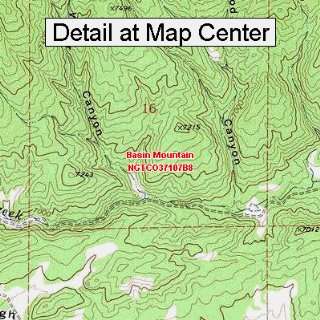   Map   Basin Mountain, Colorado (Folded/Waterproof)