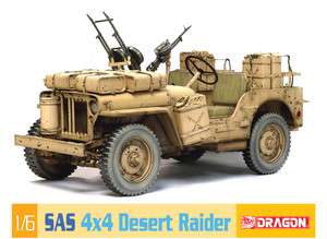   WWII British SAS 4X4 Desert Raider Jeep 1/6 Model Kit 75038  