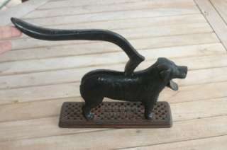 Antique Cast Iron Dog Tray Nut Cracker Dog  