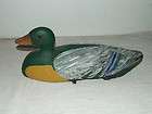 Huge Antique Hand Carved Painted DUCK DECOY; Glass Eyes
