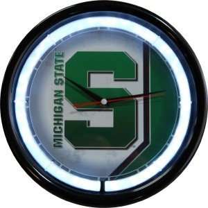  Michigan State Spartans Plasma Clock