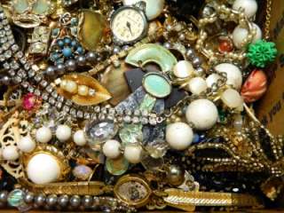 HUGE 10 LB Vintage Costume Jewelry Craft Salvage Repair Junk 