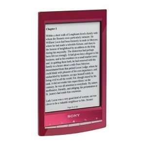 Sony PRS T1 Pearl Red 6 eBook Reader with Wi Fi 